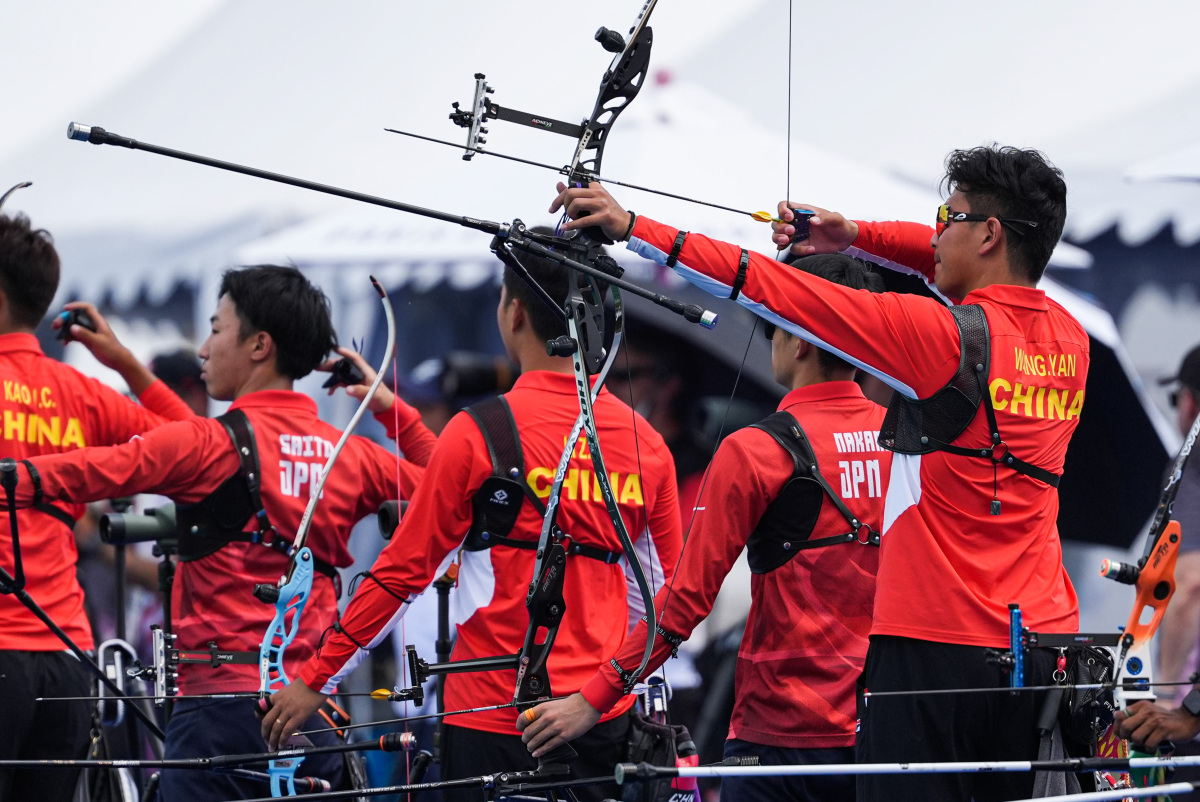 射箭比赛女子团体赛中国队表现抢眼 射箭比赛女子团体赛中国队表现抢眼